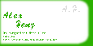 alex henz business card